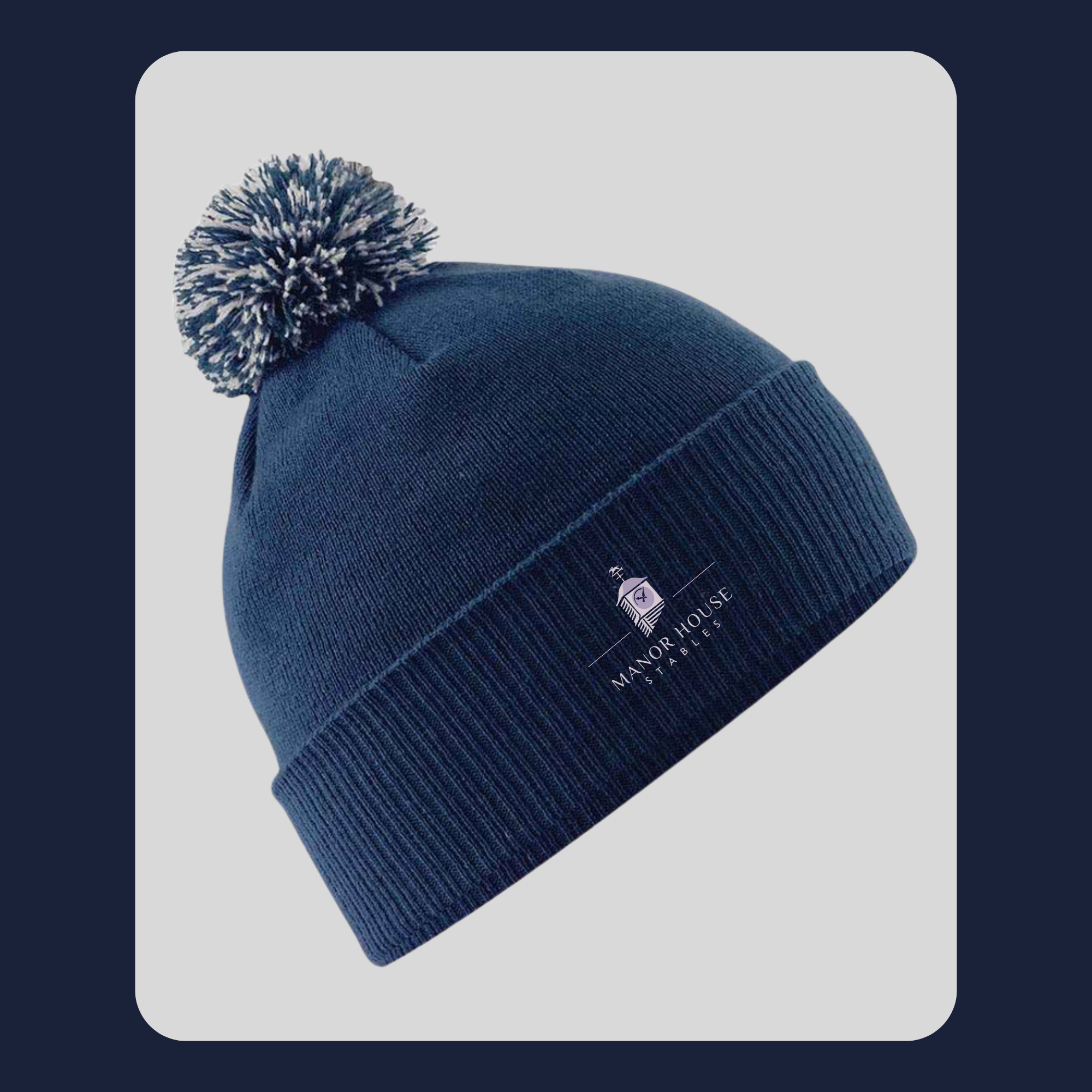 Manor House Stables Embroidered Bobble Hat